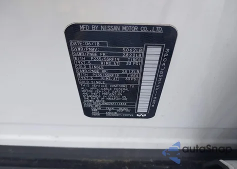 2019 Infiniti Qx50 Essential из США, поврежденный, VIN 3PCAJ5M37KF113838